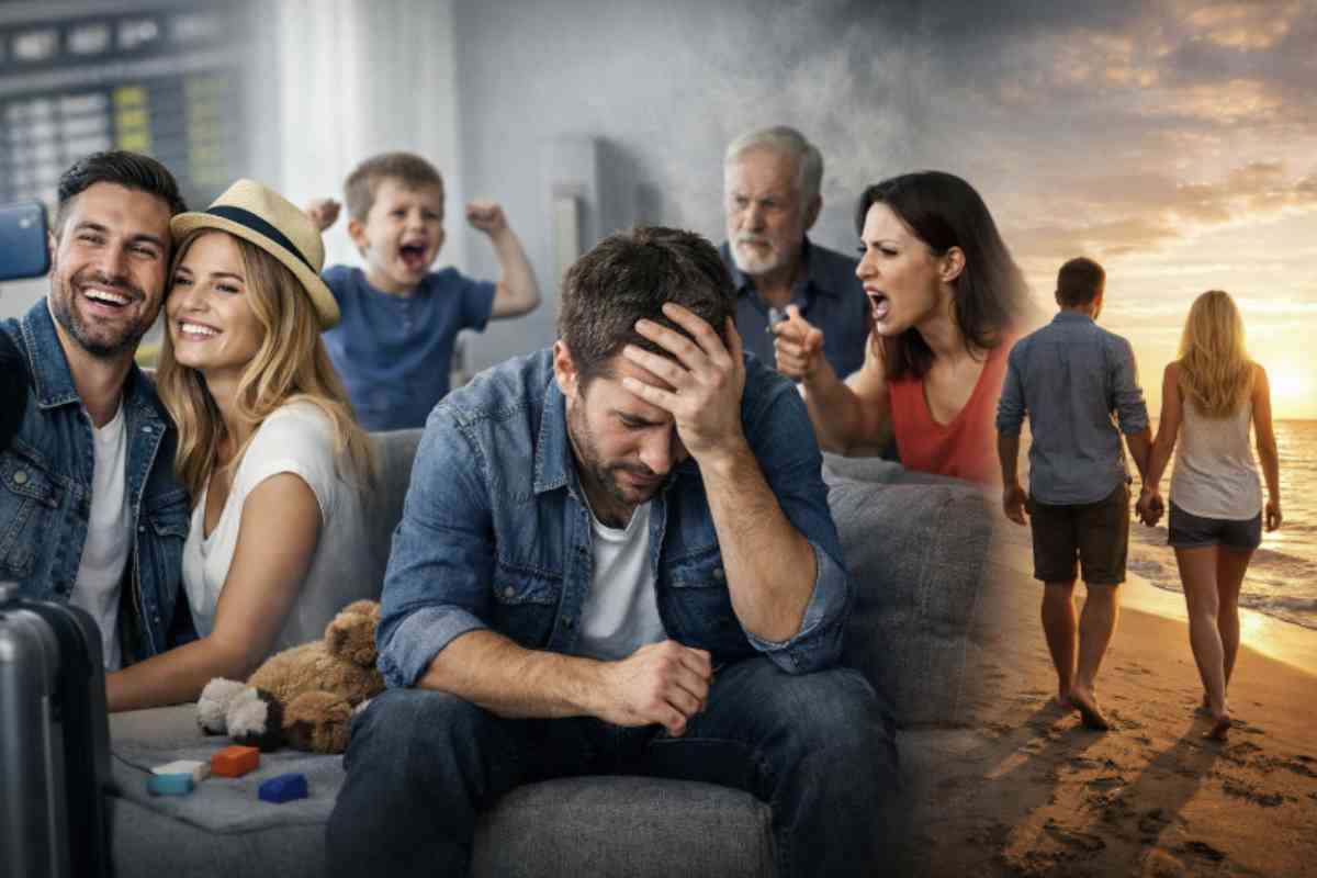 È quello che è accaduto a un uomo che ha deciso di non rinunciare a un viaggio con la fidanzata, scatenando una reazione durissima da parte dei suoi familiari